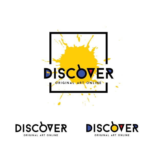 CMYK design with the title 'Discover - original art online'