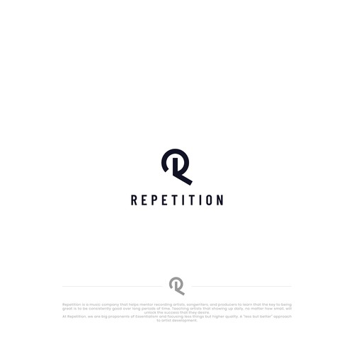 Music production logo with the title 'Minimal logo for  a music company.'