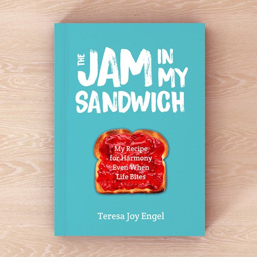 Red design with the title 'The Jam in my Sandwich '