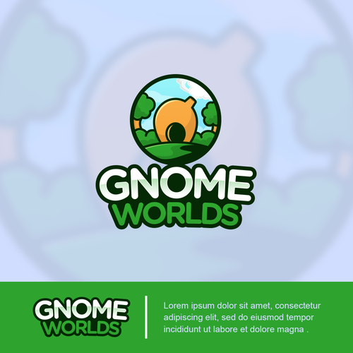 Gnome logo with the title 'GNOME WORLDS'