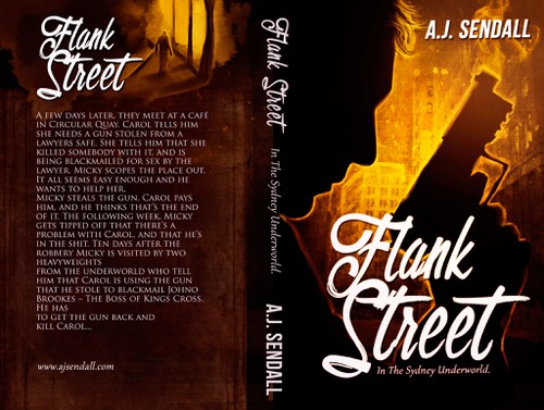 Noir book cover with the title 'Australian crime novel set in the 90's needs moody, criminal noir'esque cover design'