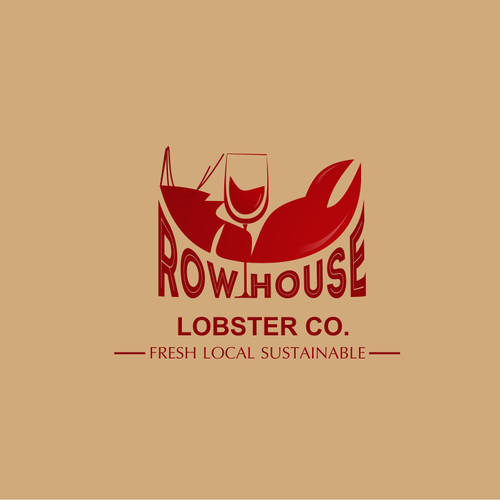 Lobster logo with the title 'A winning logo for a new lobster-wine bar'