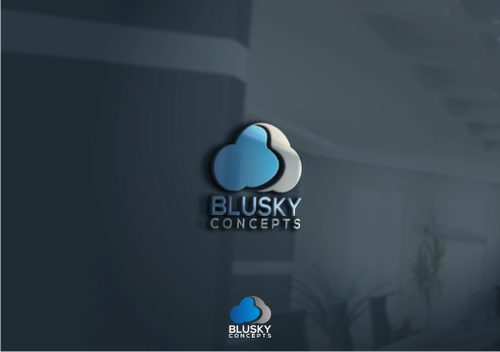 Digital marketing logo with the title 'blusky'