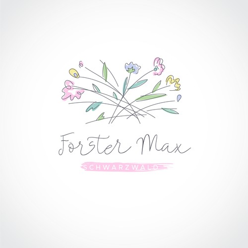 Organic food logo with the title 'Logo for high-quality seasonal natural products'