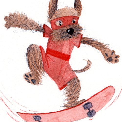 Pencil artwork with the title 'Ninja Nickles'