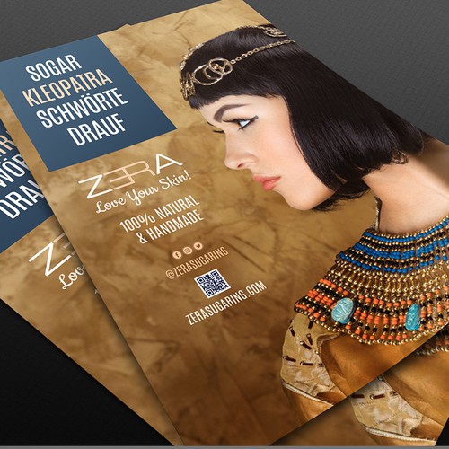 Egyptian design with the title 'Flyer for ZeraSugaring'