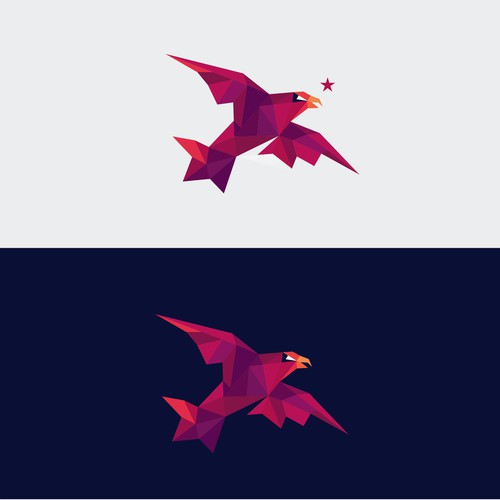 Aviator logo with the title 'Hi-tech Modern eagle'