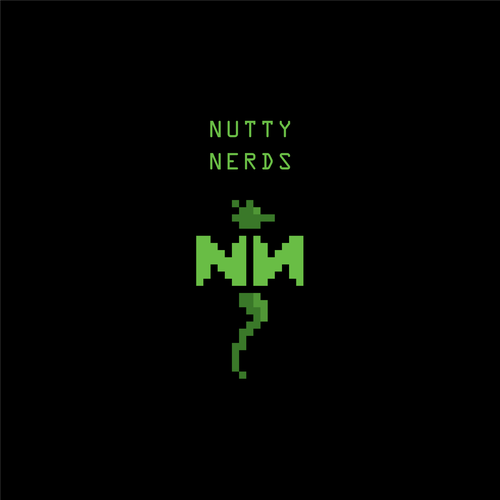 8 bit logo with the title 'Nutty Nerds'
