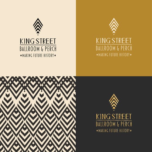 Art Deco design with the title 'KingStreet Ballroom Logo Design'