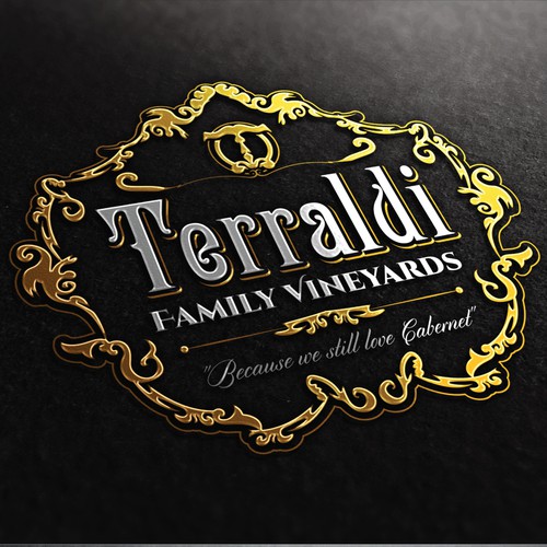 Embossed logo with the title 'Terraldi Family Vineyards'