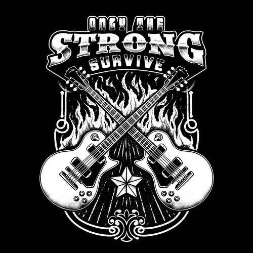 Fire t-shirt with the title 'Only The Strong'