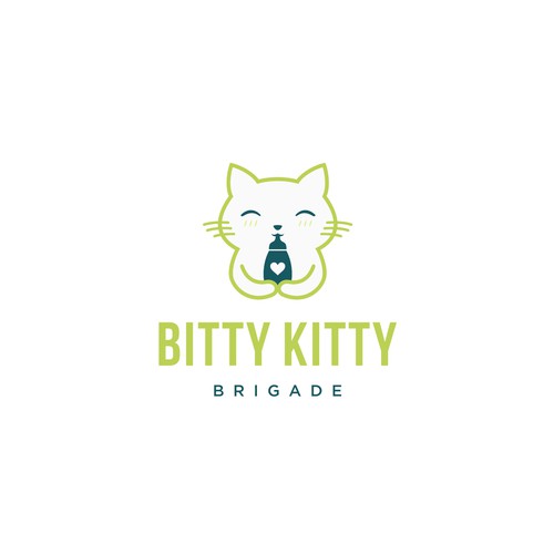 Milk logo with the title 'Bitty Kitty Logo'