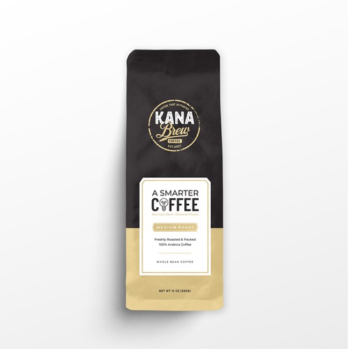 Pouch design with the title 'Kanabrew Coffee'