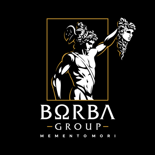 Roman design with the title 'perseus vs medusa'