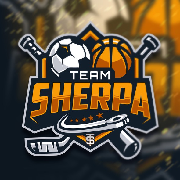 Hockey logo with the title 'TeamSherpa'