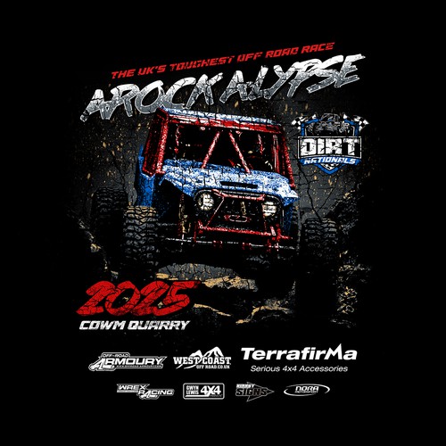 Rally design with the title 'DIRT NATIONALS - AROCALYPSE'