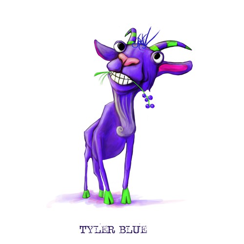 Goat illustration with the title 'Ejuice flavor illustrations'