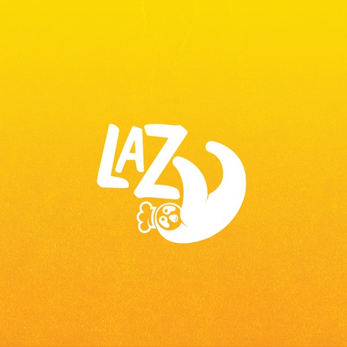 Asymmetrical logo with the title 'Lazy Breakfast'