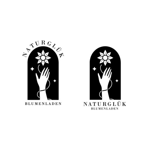 Bouquet design with the title 'Logo concept for flower shop.'