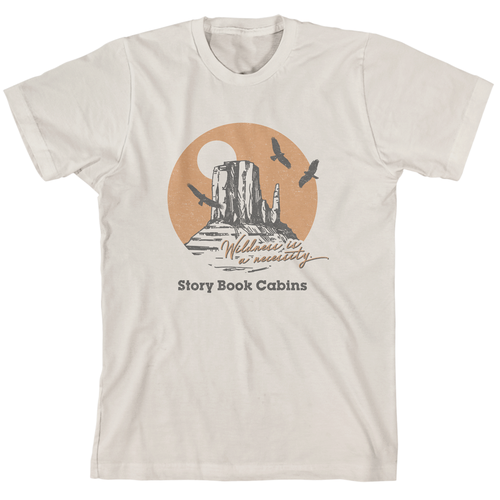 Arizona design with the title 'Vintage Shirt Concept for Story Book Cabins'