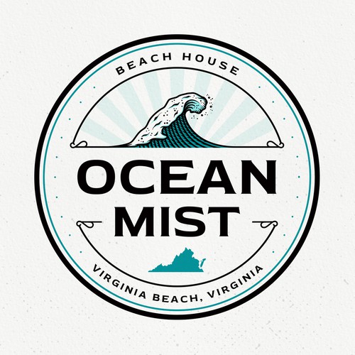 Modern vintage logo with the title 'Fun Beach House Logo Design'