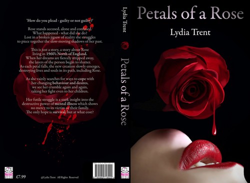 Erotic book cover with the title 'Book Cover for Fiction Novel 'Petals of a Rose''