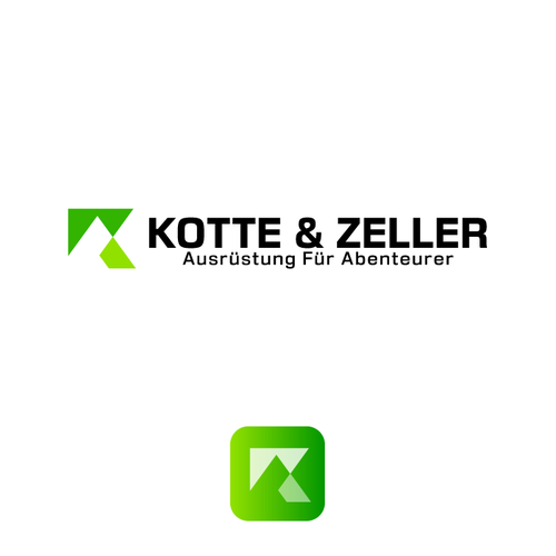 Mountain logo with the title 'K'