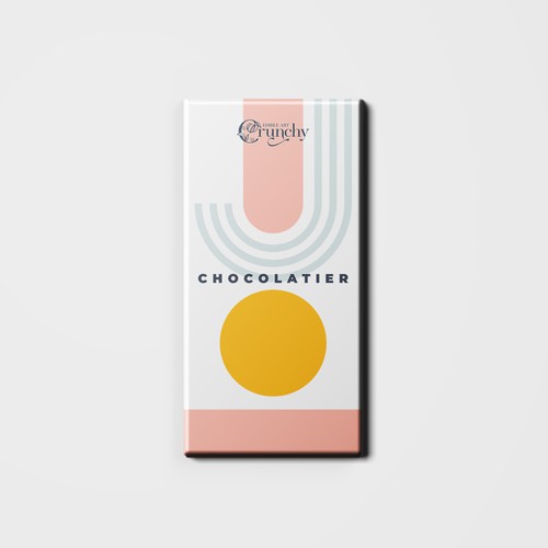 Geometric packaging with the title 'Abstract design for chocolate packaging'