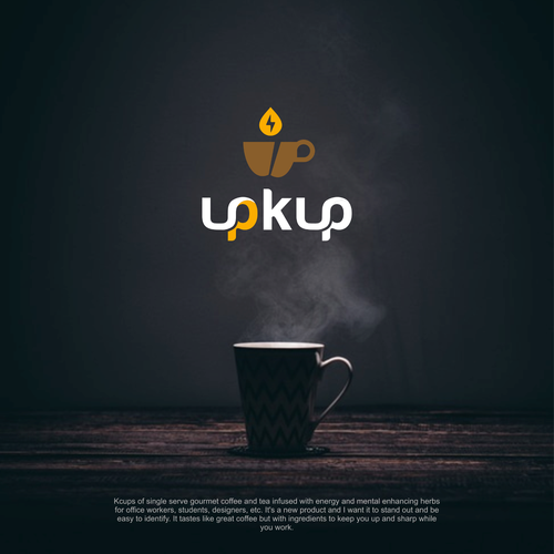 Drop design with the title 'logo for brand upkup coffee and tea '