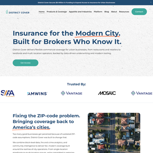 Design with the title 'District Cover Design'