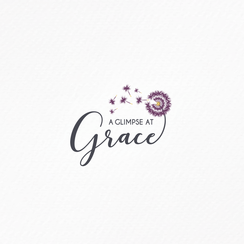Dandelion design with the title 'Logo | A Glimpse At Grace'