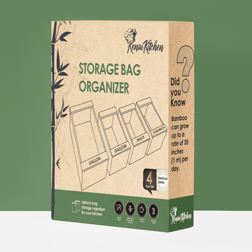 Bamboo packaging with the title 'Box Design'