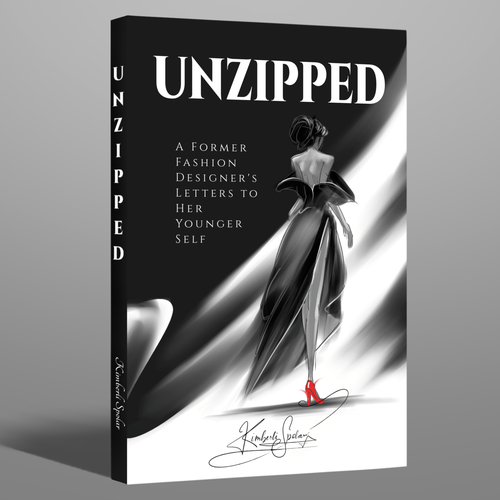 Black and white book cover with the title 'Fashion Sketch Book Cover Illustration'