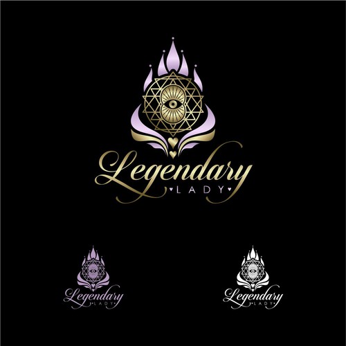 Pen tool logo with the title 'Legendary Lady'