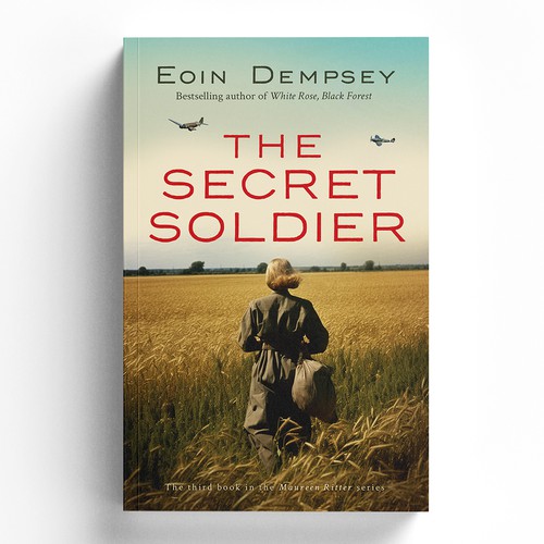 Retro book cover with the title 'The Secret Soldier by Eoin Dempsey'