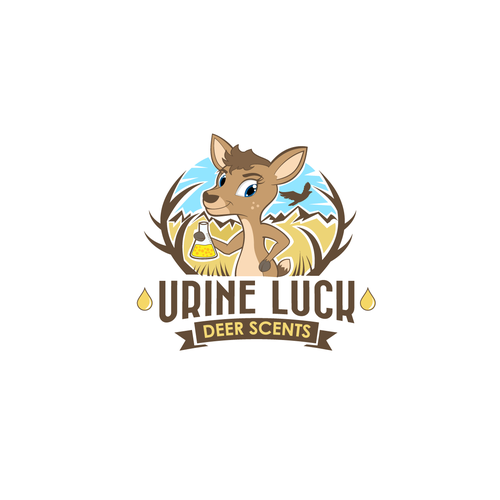 Hunting design with the title 'Urine Luck Deer Scent'