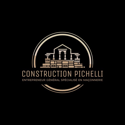 Stone logo with the title 'construction pichelli'