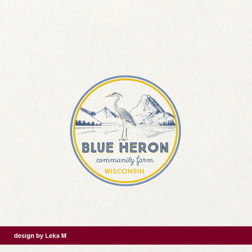 Pond logo with the title 'Blue Heron'
