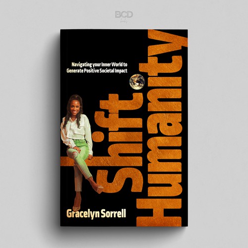 Best design with the title 'Shift Humanity book covev'
