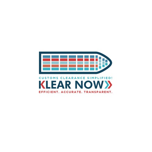 Trade logo with the title 'Klear Now Logo Concept'