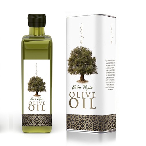 Olive oil label with the title 'Premium Olive Oil Label'