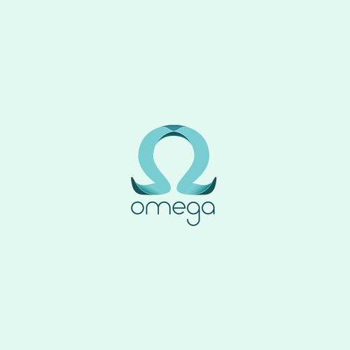 Omega design with the title 'Logo from greek letter OMEGA'