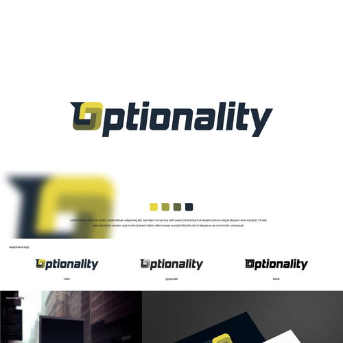 O design with the title 'optionality logo'