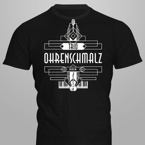 Geometric t-shirt with the title 'Festival-Shirt in the style of the »Roaring 20s«'