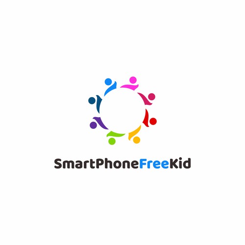 Smartphone logo with the title 'SmartPhoneFreeKid Logo'