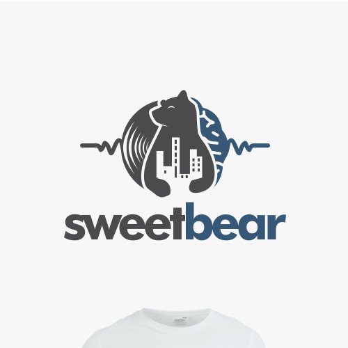 Comedy logo with the title 'Music & Comedy Bear logo for "sweetbear"'