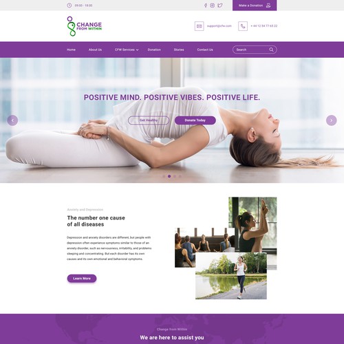 Wellness website with the title 'Web Design Contest'