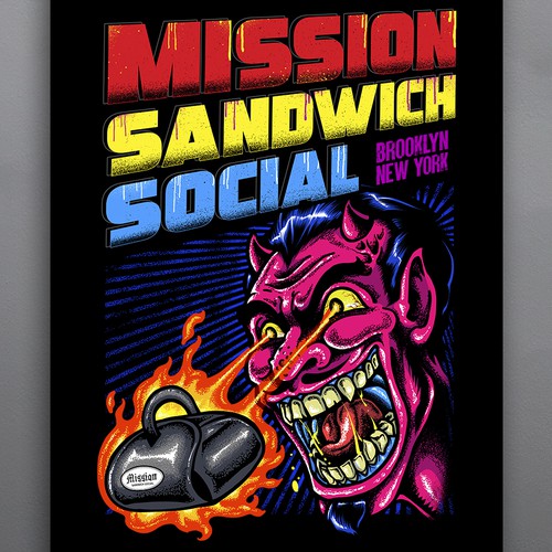 Cool t-shirt with the title 'Sandwich Shop Design'