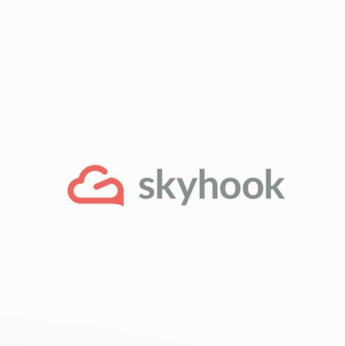 Fishing hook logo with the title 'Skyhook'