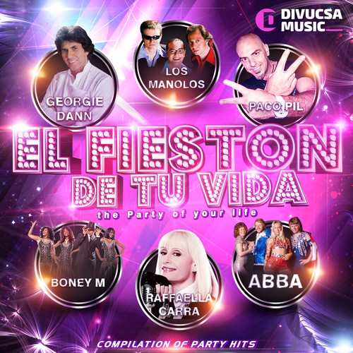 CD cover design with the title 'El fieston de tu vida'